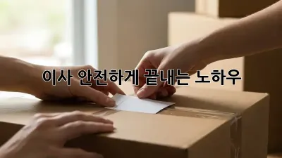 이사, 안전하게 끝내는 노하우!